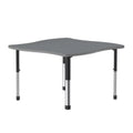 Commercial Desk 42x42" Gray Granite Black Chrome X722590