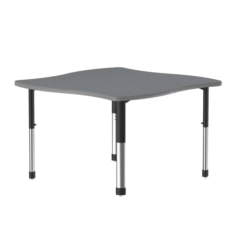 Commercial Desk 42x42" Gray Granite Black Chrome X722590