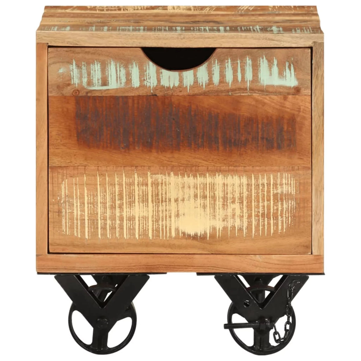 Solid Reclaimed Wood Side Table C28650