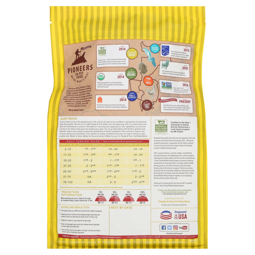 Organic Turkey & Liver Recipe Dry Dog Food, 4 lb bag U30789