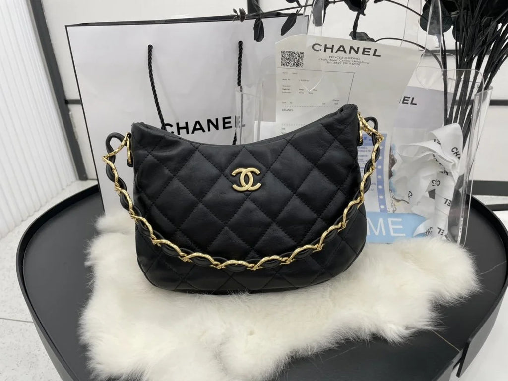 Black Hobo Handbag A212