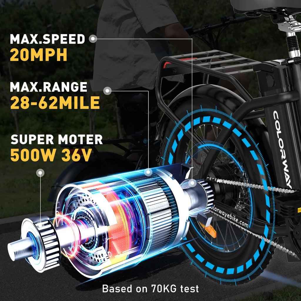 20x3.0 Fat Tire Electric Bicycles 12Ah 36V 500W N796637