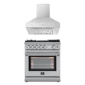 30 Gas Range and Range Hood Appliance Package C7719