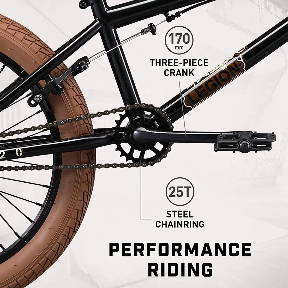 20-Inch Steel Frame Black BMX Bike I781