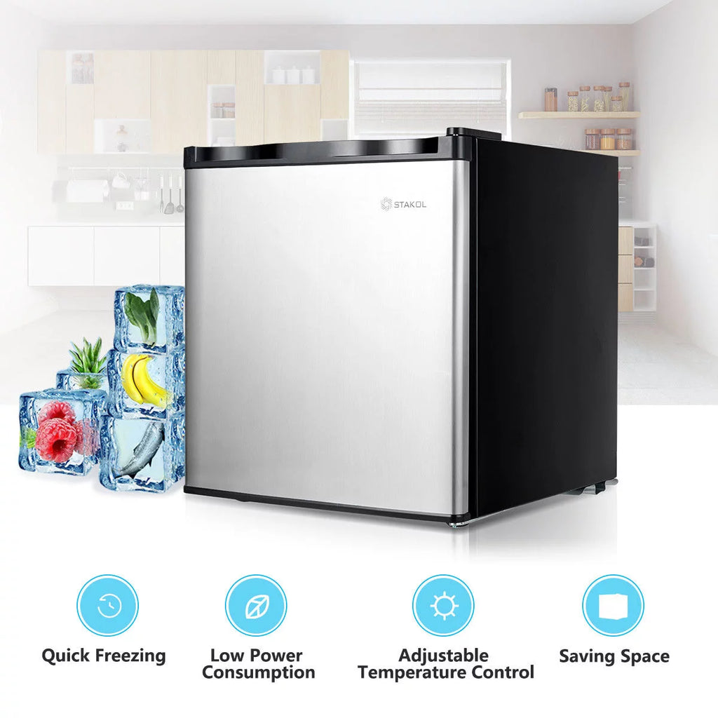 1.1 cu.ft. Compact Single Door Upright Freezer Stainless Steel E957