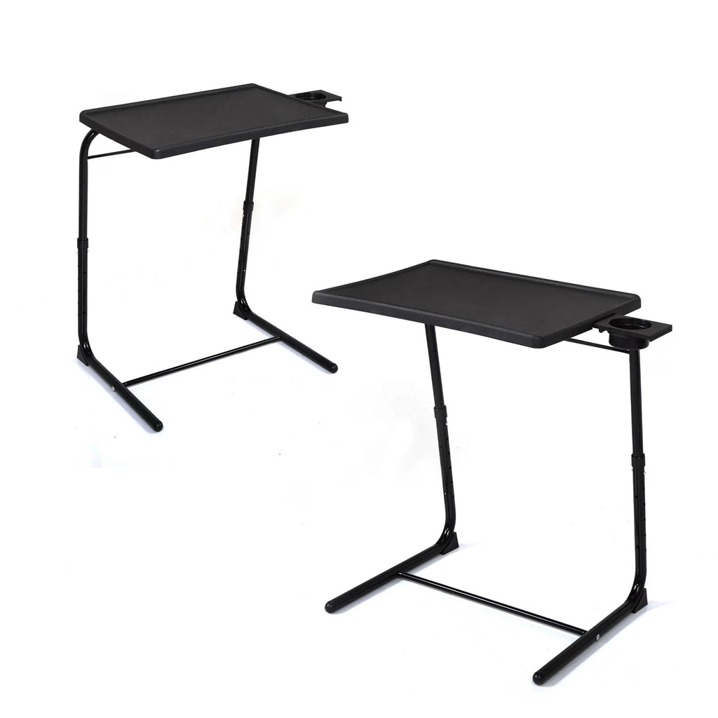 Set of 2 Portable Computer Table Black S195251