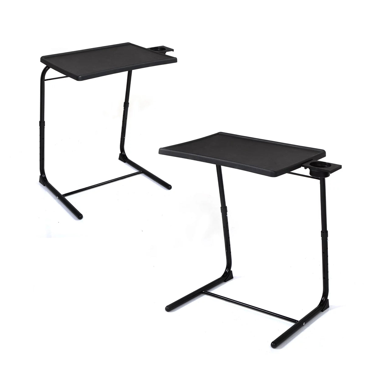 Set of 2 Portable Computer Table Black S195251