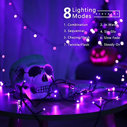 240 LED 78.74ft Orange Purple String Lights R2458