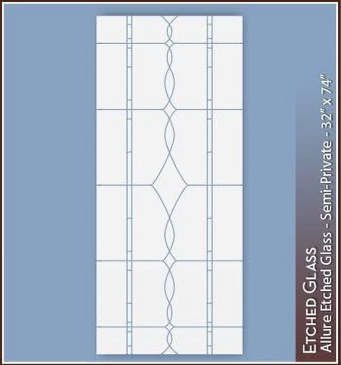 Etched Glass Semi-Private Window Film 32" W X 74" H A827