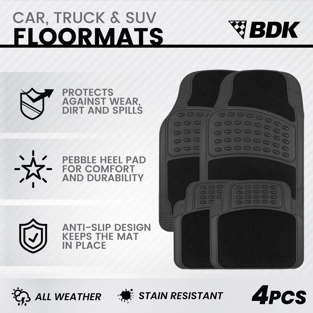 Universal Rubber & Carpet Floor Mats Set O4553