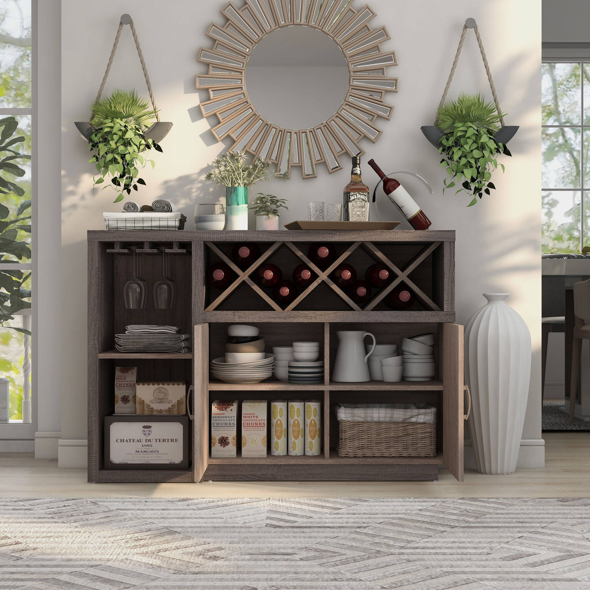 Grey 6 Shelf Dining Server N287858