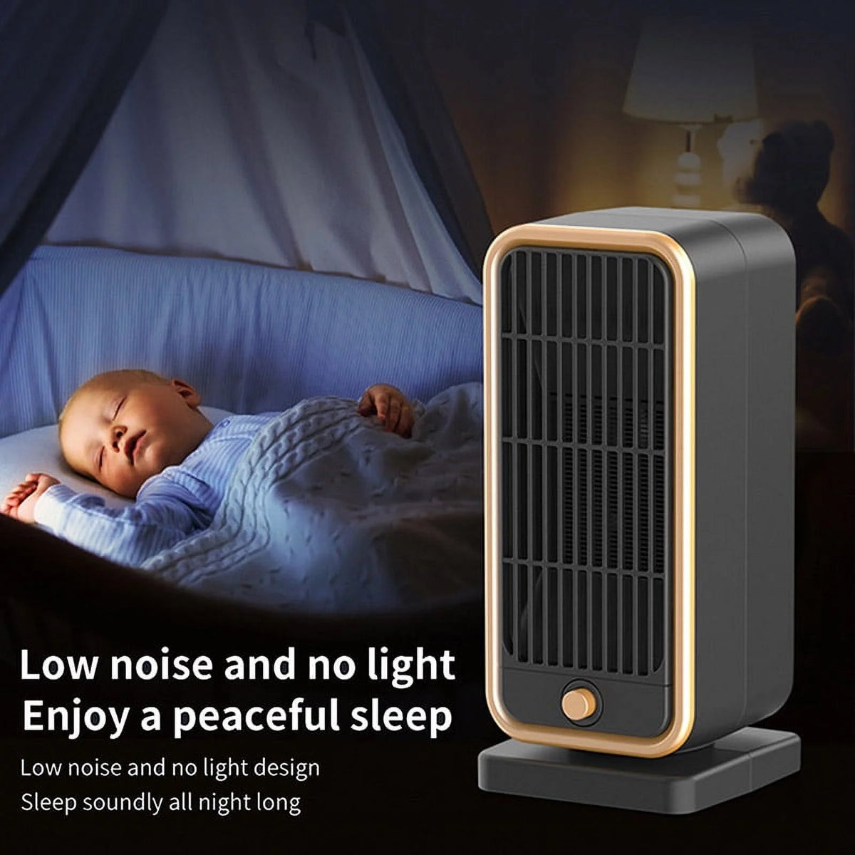 500W Ceramic Electric Heater with Overheat Protection Z49479