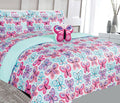 Full Size 8 Pieces Blue Butterfly Comforter and Sheet Set C1806