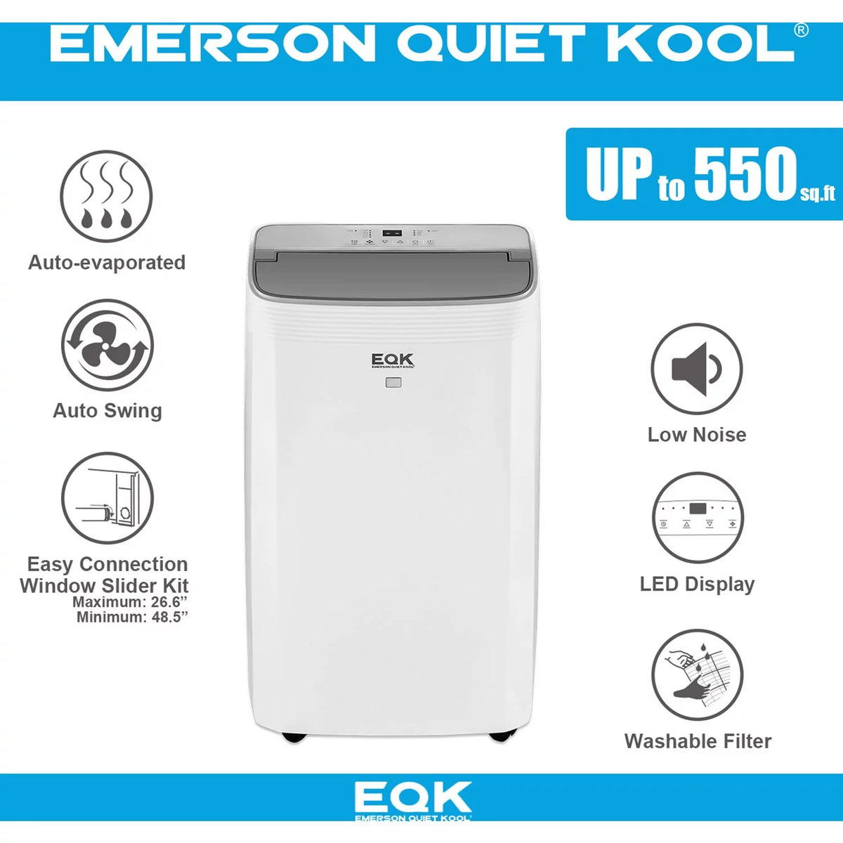 10,000 BTU Portable Air Conditioner with Heater D885