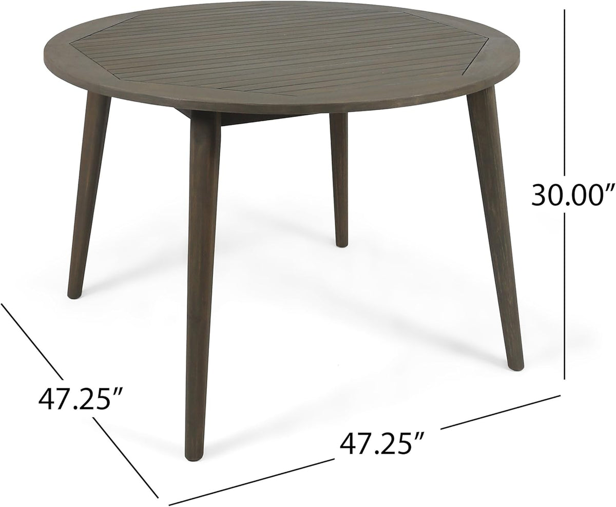 Acacia Wood Round Dining Table U612728