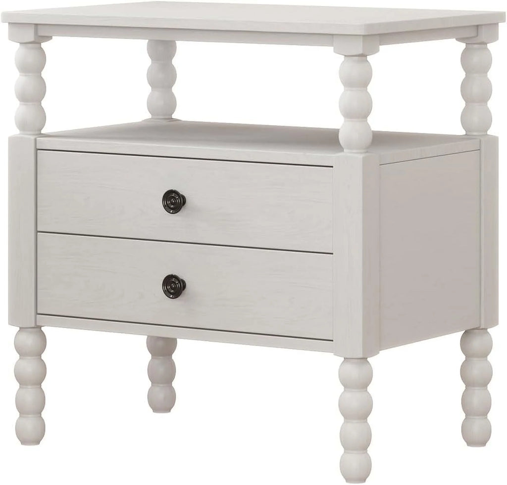 3Pcs Bedroom Set with 2 Nightstands, Solid Wood Platform Bed K7164