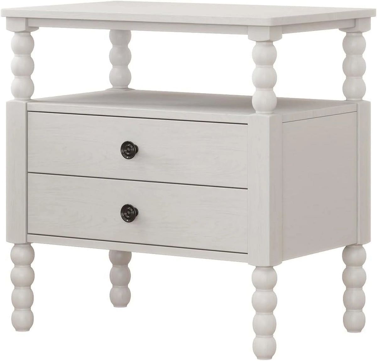 3Pcs Bedroom Set with 2 Nightstands, Solid Wood Platform Bed K7164
