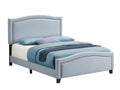 King Upholstered Panel Bed Delft Blue Y1424