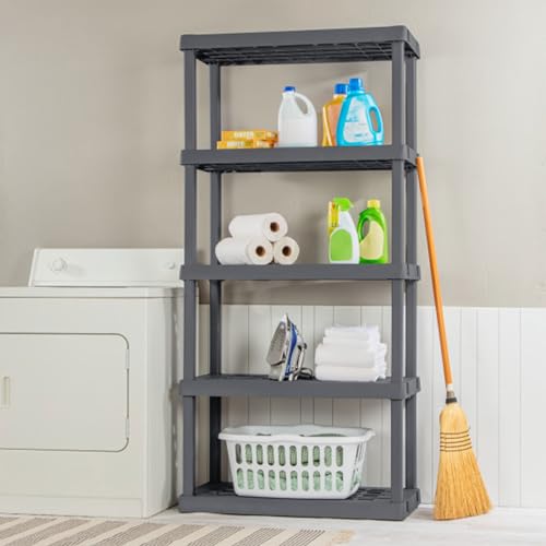 5-Shelf Plastic Storage Shelves E33538