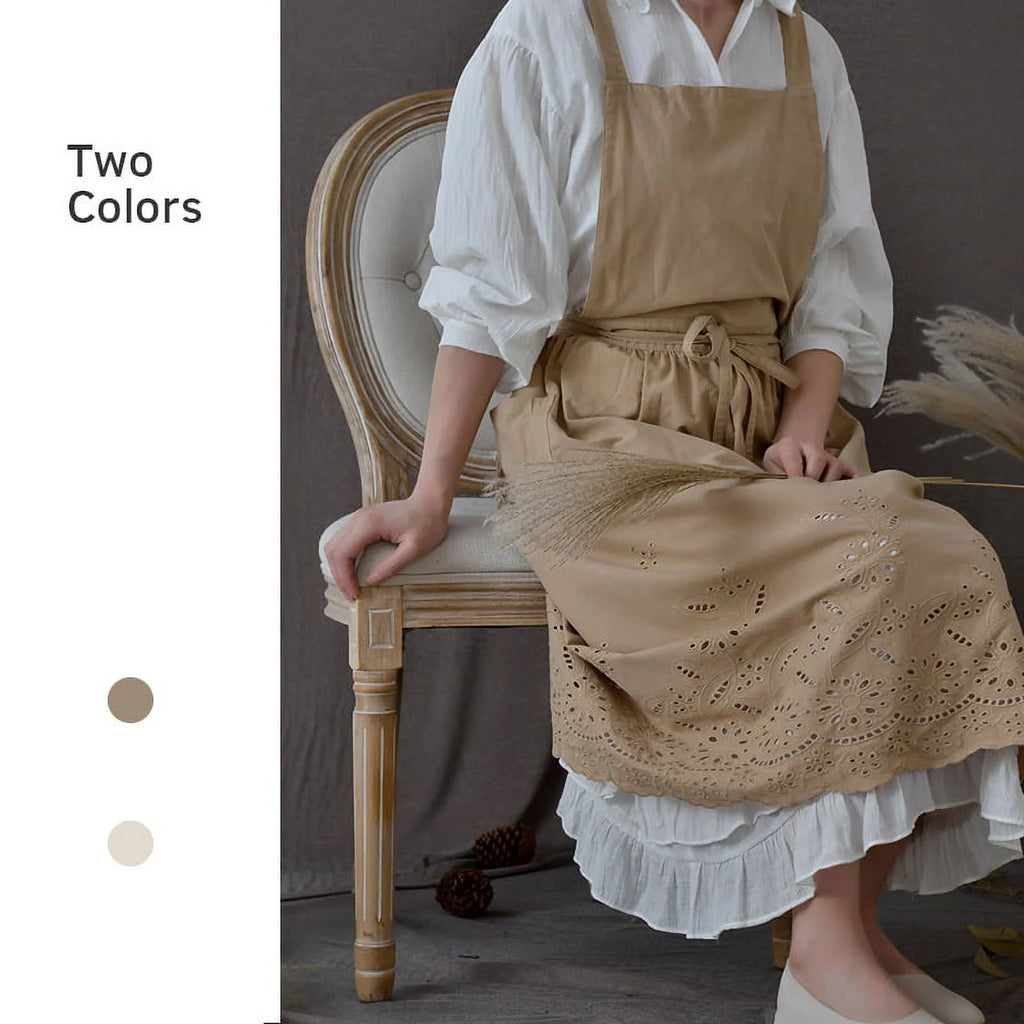 Cotton Linen Openwork Apron S430