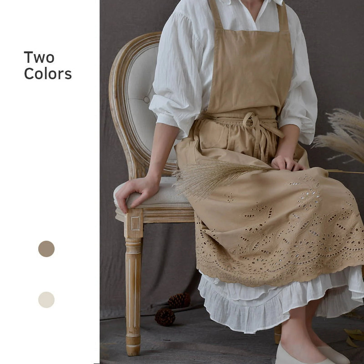 Cotton Linen Openwork Apron S430