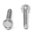 #4-20 x 1/2 Slotted Hex Washer Head Thread Rolling Screw Zinc Plated Z108309