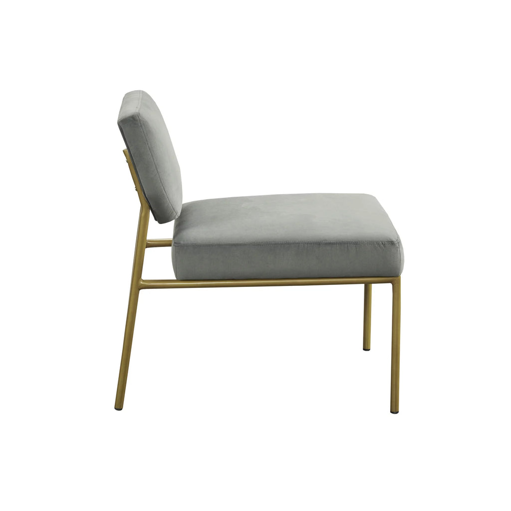 Gray Metal Frame Accent Sofa Chair I9777