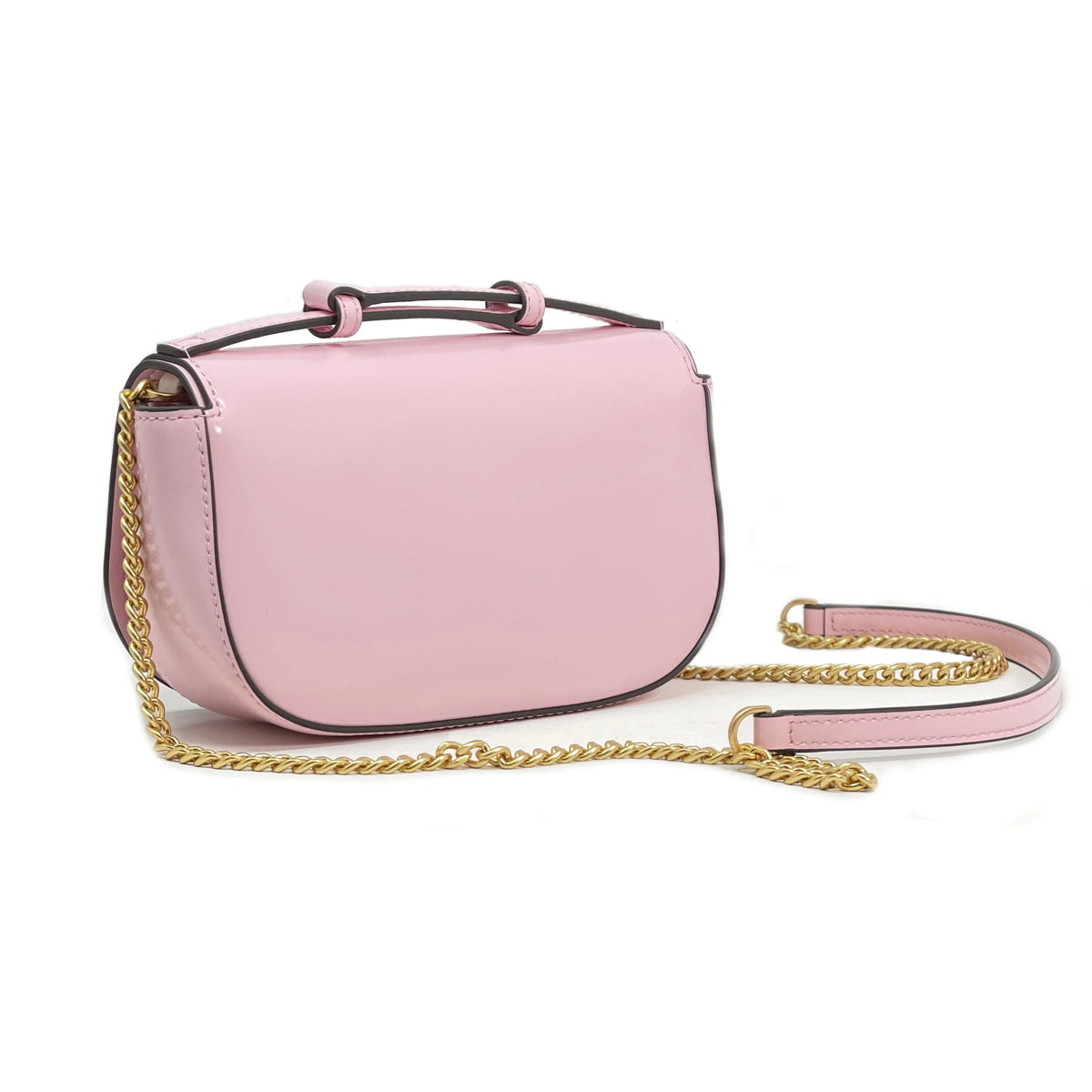 Pink Patent Leather Top Handle Crossbody Bag R16785
