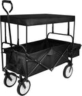 Heavy Duty Folding Portable Hand Cart with Canopy and 8'' Wheels W2994