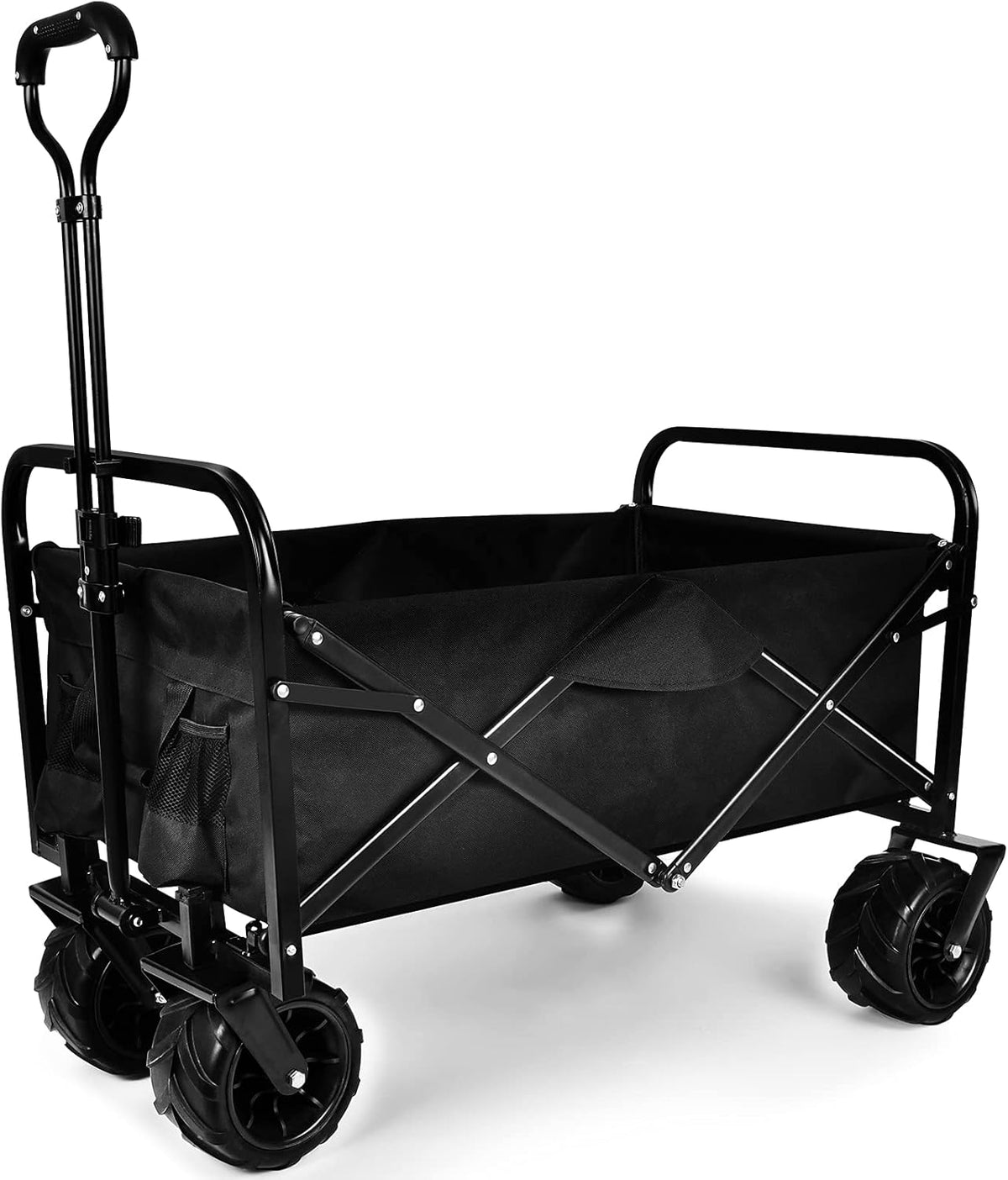 Heavy Duty Folding Portable Hand Cart with Canopy and 8'' Wheels W2994