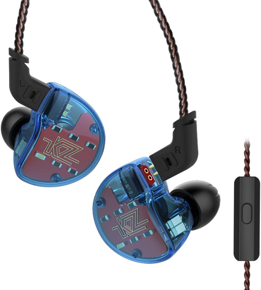 5 Drivers in Ear Monitors Blue Earphones with Detachable Cable N793495