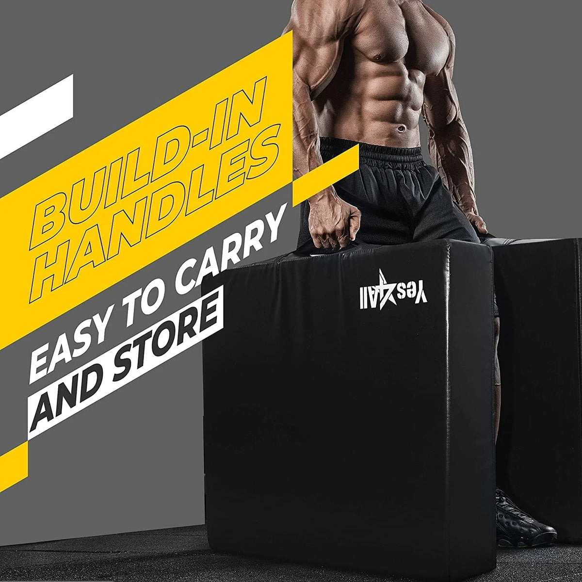 Black Weightlifting Drop Pads Pair P78665