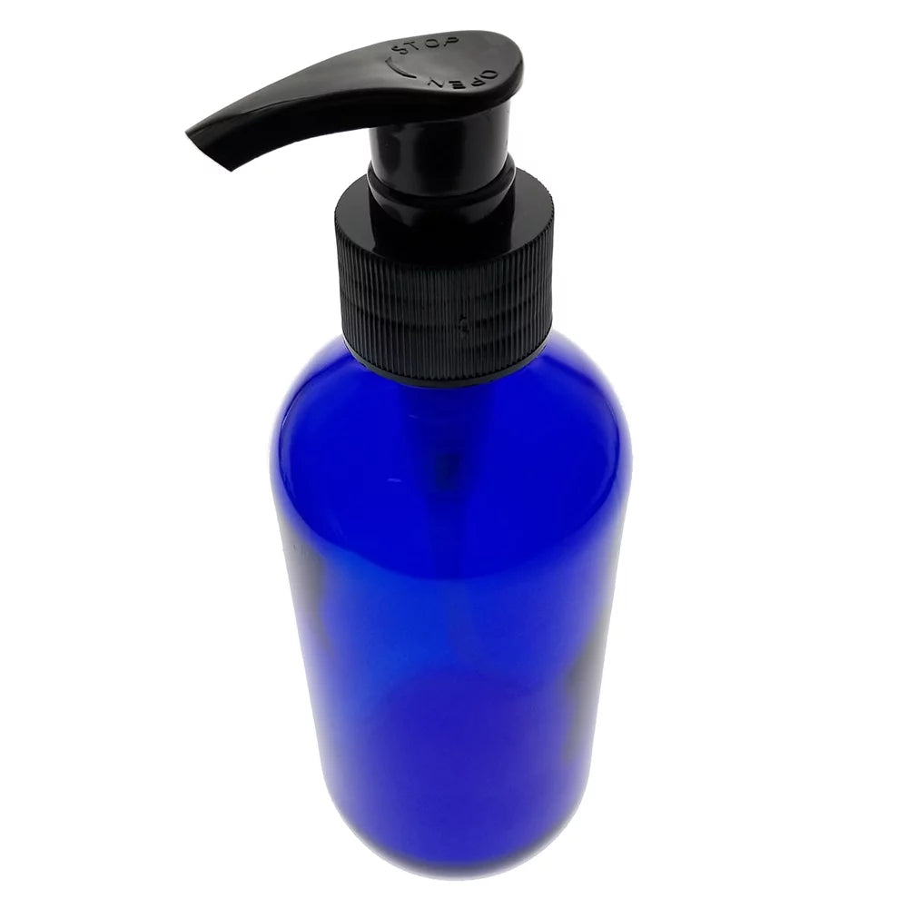 Cobalt Blue 4oz Glass Bottle with Pump Set of 6 J770