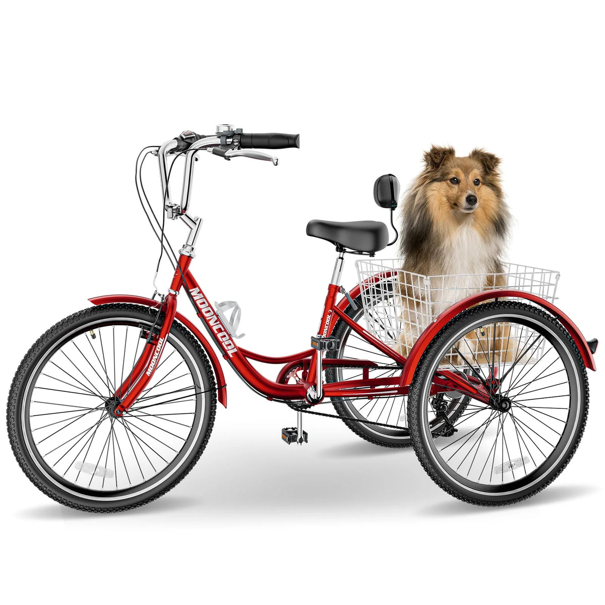 26 Big 3 Wheels Adult Tricycle with Large Basket & Bell X9145