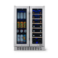 24 In. 20 Bottle and 60 Can Dual Zone Wine and Beverage Cooler T830