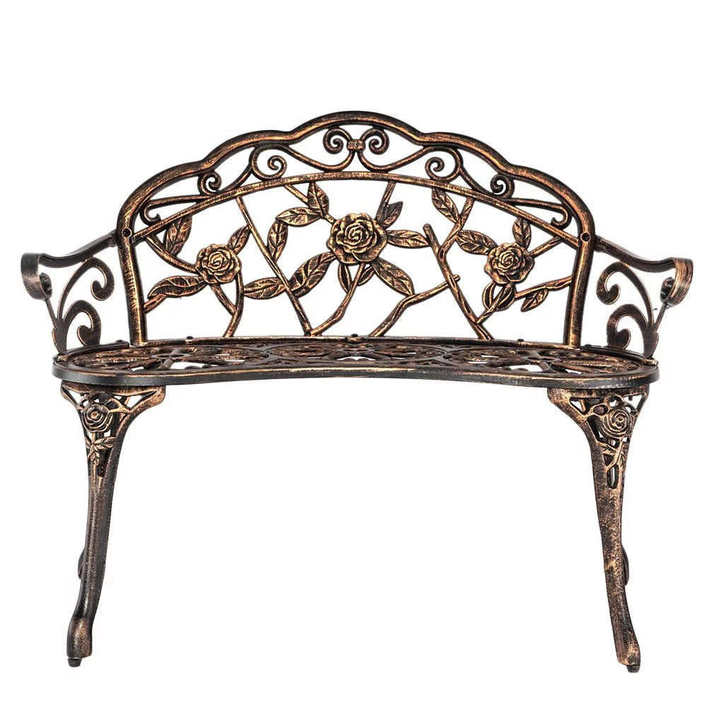 Bronze Cast Aluminum Outdoor Bench W6971