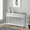 Dark Charcoal and Antique White Console Table K713