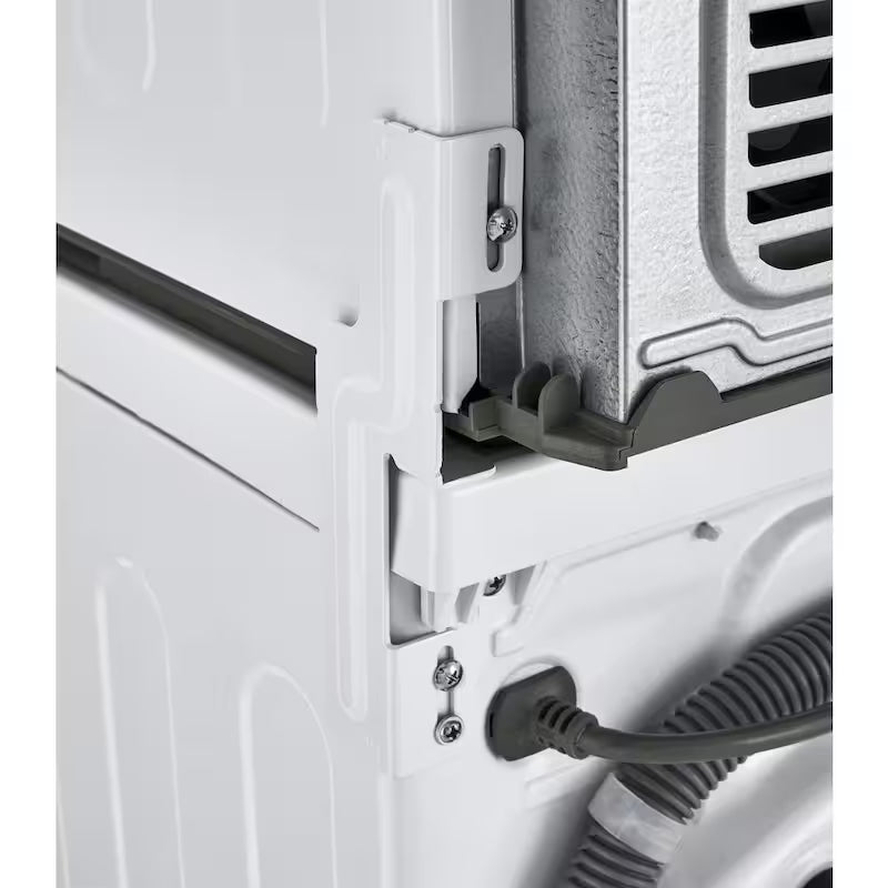 24 in. W 2.4 Cu. Ft. Compact Stackable Smart Front Load Washer in White with Steam O4378