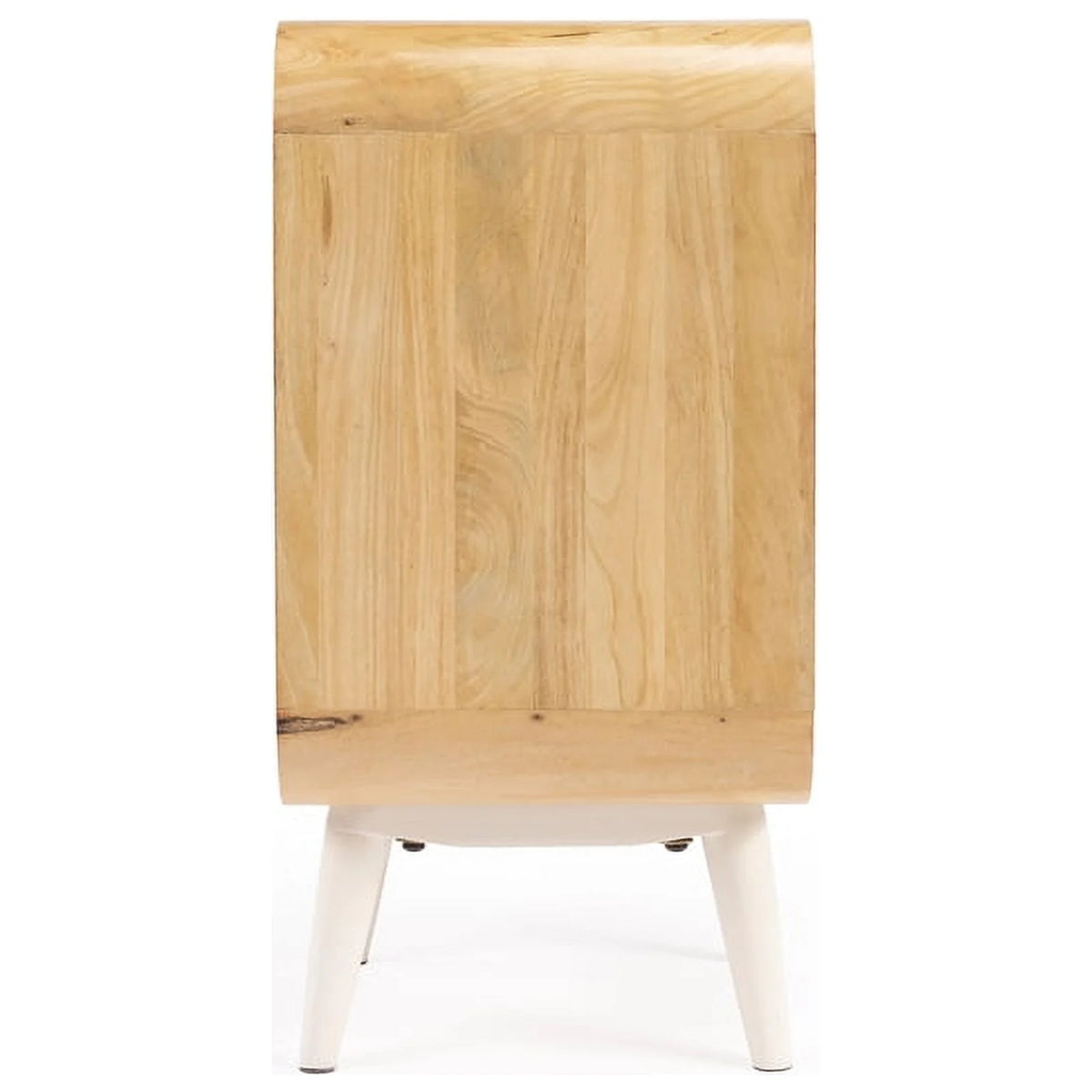 Beige Mango Wood End Table with Storage X827