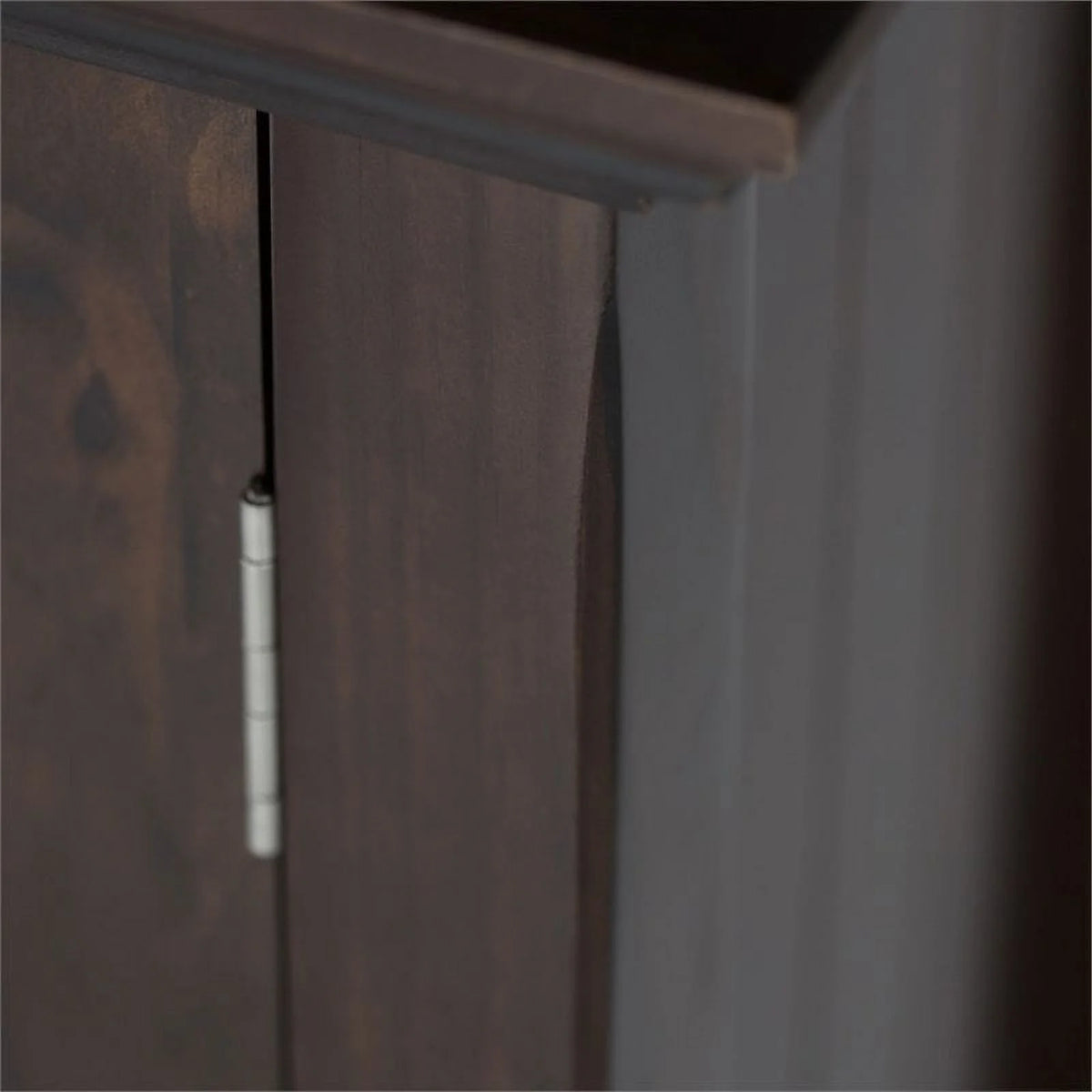 3 Doors Solid Wood Cabinet in Brunette Brown L6189