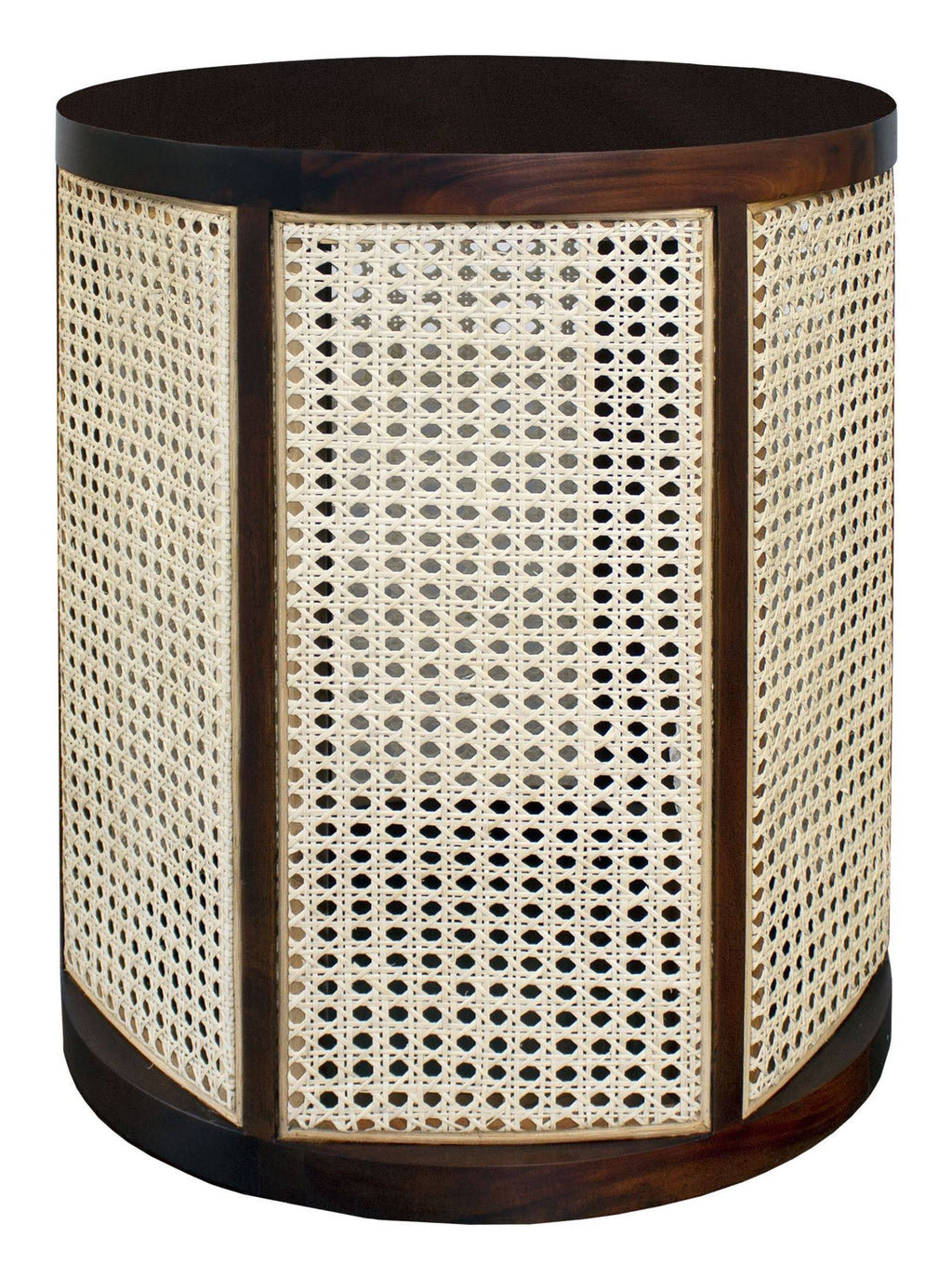 Acacia Wood Cane Side Table K83656