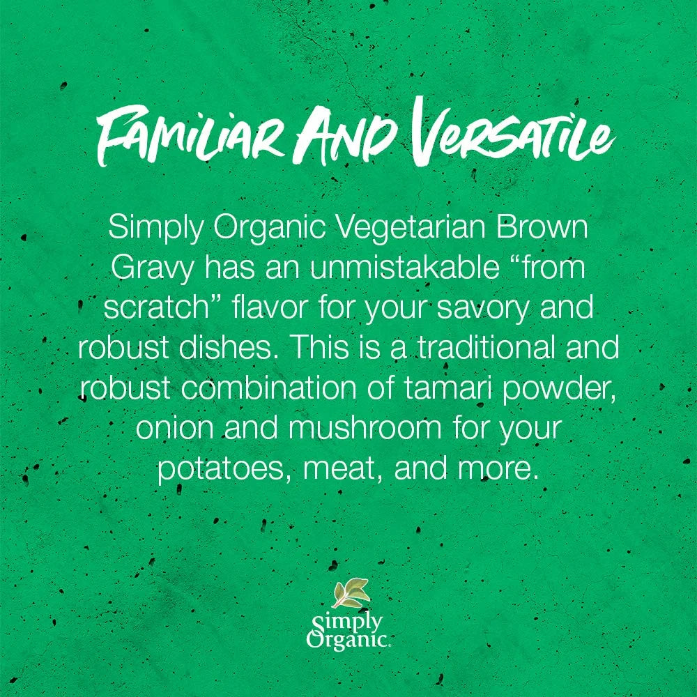 Organic Vegetarian Brown Gravy Mix 1 oz Pack of 12 V993113