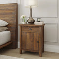 Natural Wood Drawer Nightstand Q433