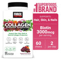 Vegan Collagen Boosting Superfoods with Biotin, Hair, Skin, and Nails Supplement, Tropical Fruit Flavor, 60 Chews U41632