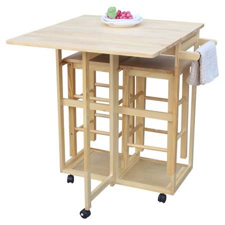 Rolling Kitchen Cart Set with 2 Stools H8479