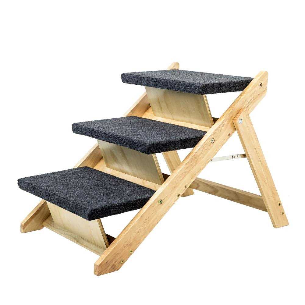 Foldable 4 Levels Wooden Pet Stairs & Ramp H6641