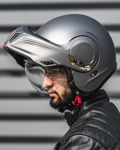Matte Black Full Face Modular Motorcycle Helmet U609223