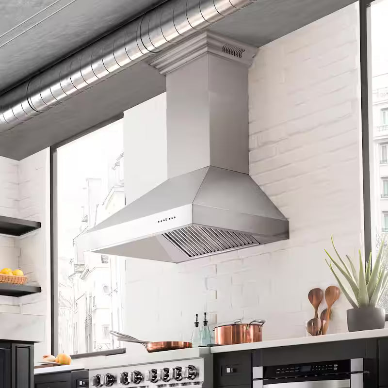 48 in. 700 CFM Wall Mount Range Hood in Stainless Steel U713368