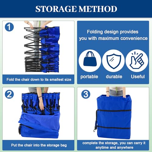 9 Seater Folding Soccer Bench Chair with Storage Bag E47967