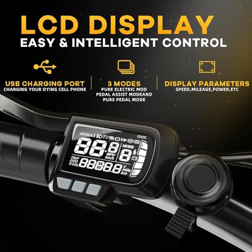 1000W Folding Electric Bike 48V 20.8AH Removable Battery 20" Fat Tire F3031